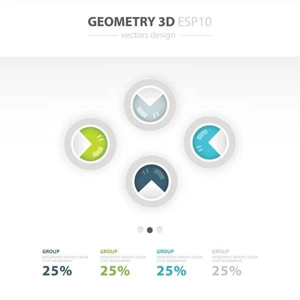 Conjunto de gráficos en papel para una presentación de datos numéricos. Vector — Vector de stock