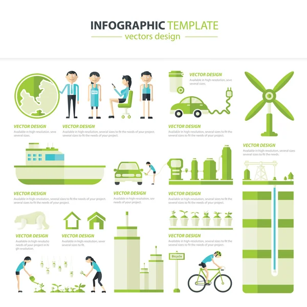 Eco infographic — Stockový vektor