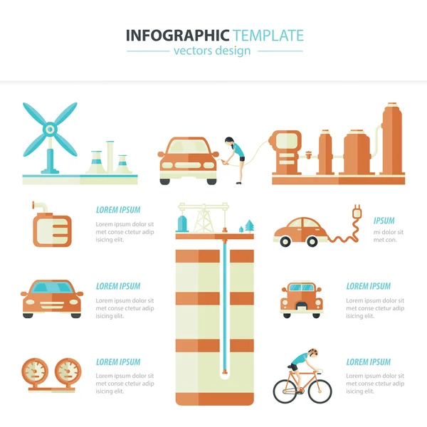 Eco car infographic — Stockový vektor