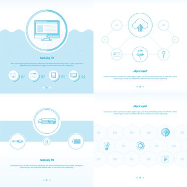 4 madde tasarım konsepti ofis mavi rengi ayarla