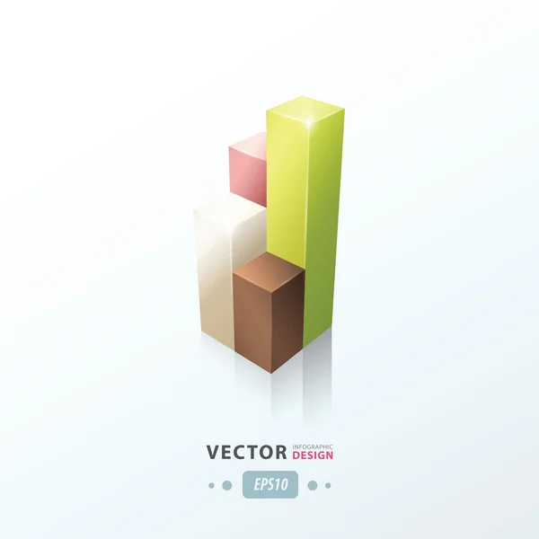 Diseño infográfico del cubo — Vector de stock