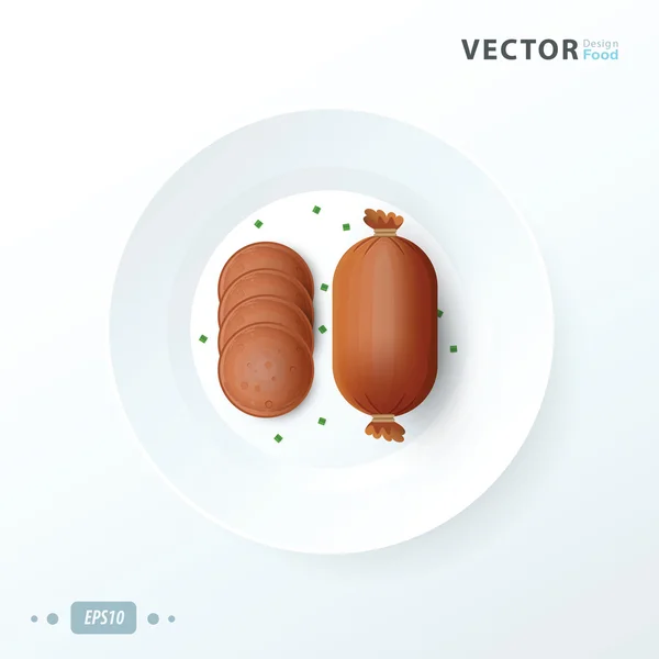 Design de vetor de comida de cachorro-quente — Vetor de Stock