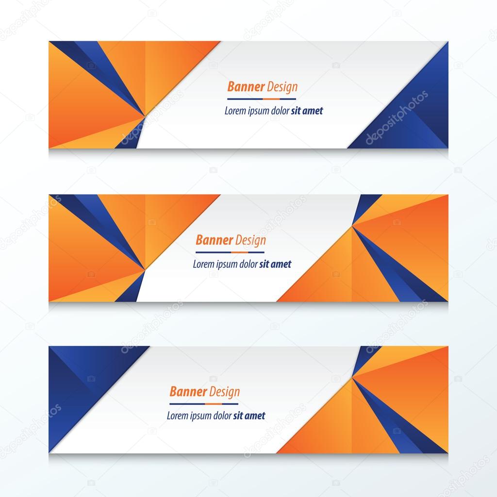 Triangle Banner orange and blue