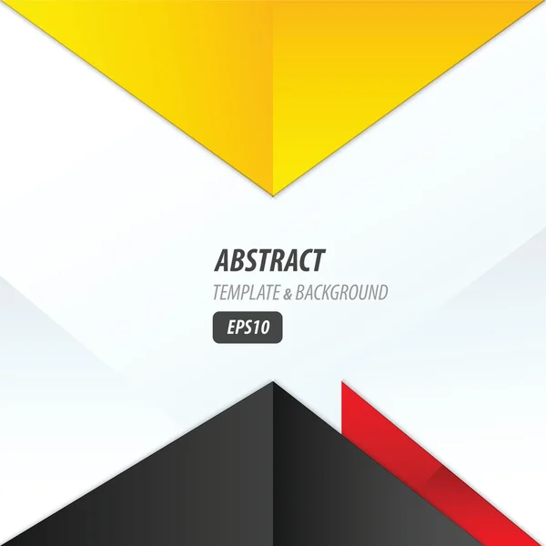 Diseño del triángulo vectorial amarillo, negro, rojo — Archivo Imágenes Vectoriales