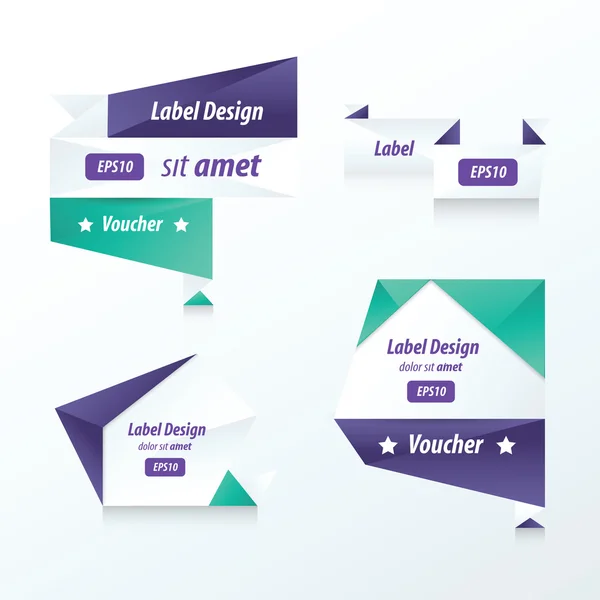 Banner Origami-Vektoren Design — Stockvektor