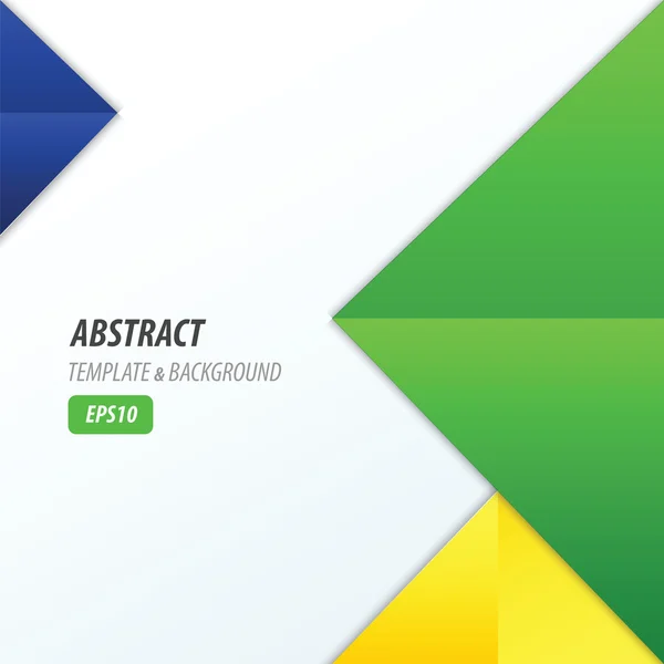Plantilla de diseño piramidal 3 color amarillo, azul, verde — Archivo Imágenes Vectoriales