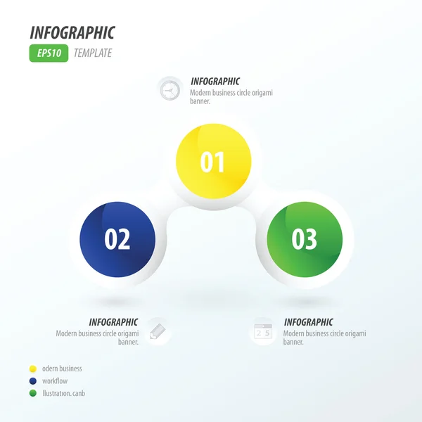 Business concept groen, blauw, geel — Stockvector