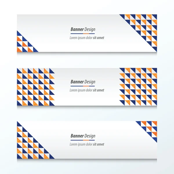 Háromszög mintát, narancs és kék stílusok — Stock Vector