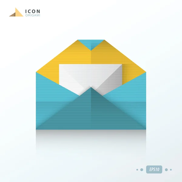 E-Mail flaches Origami-Symbol — Stockvektor