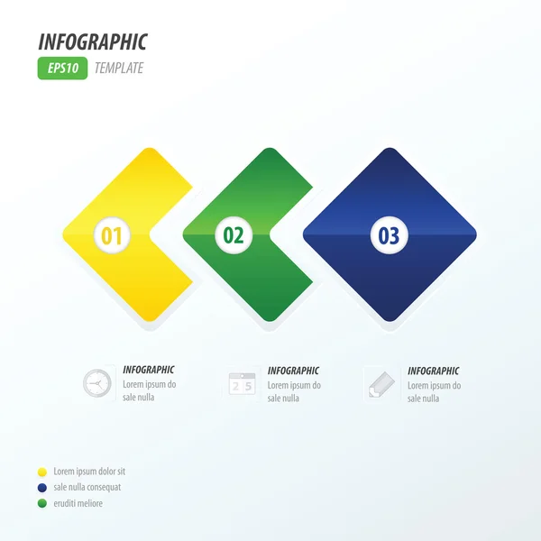 Rundade rektanglar infographic Brasilien stil — Stock vektor