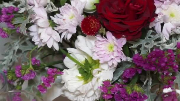 Beau Bouquet Fleurs Différentes — Video