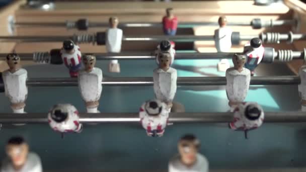 Slow Motion Own Goal Table Football — Stok video