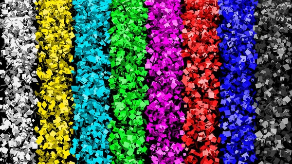 Renderowanie Wykresu Słupka Kolorów Sygnału Wideo Skomponowanego Każdym Kolorze Przez — Zdjęcie stockowe