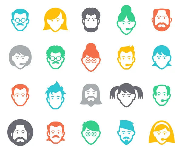 Avatar e ícones de pessoas . —  Vetores de Stock