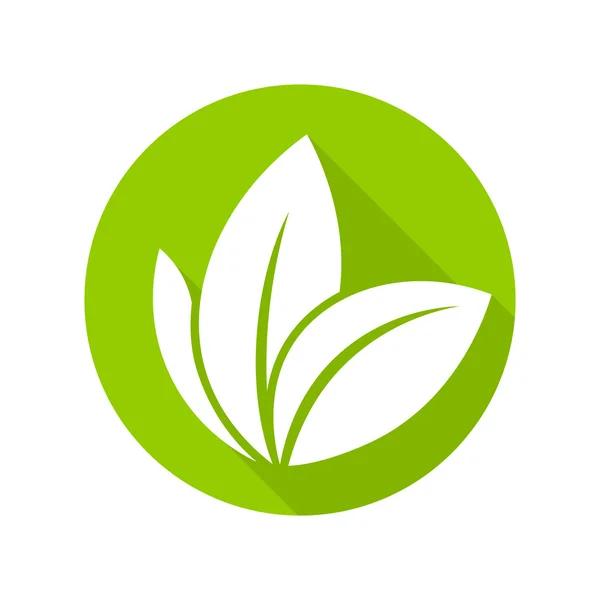 Iconos de hojas planas. Icono de hoja — Vector de stock