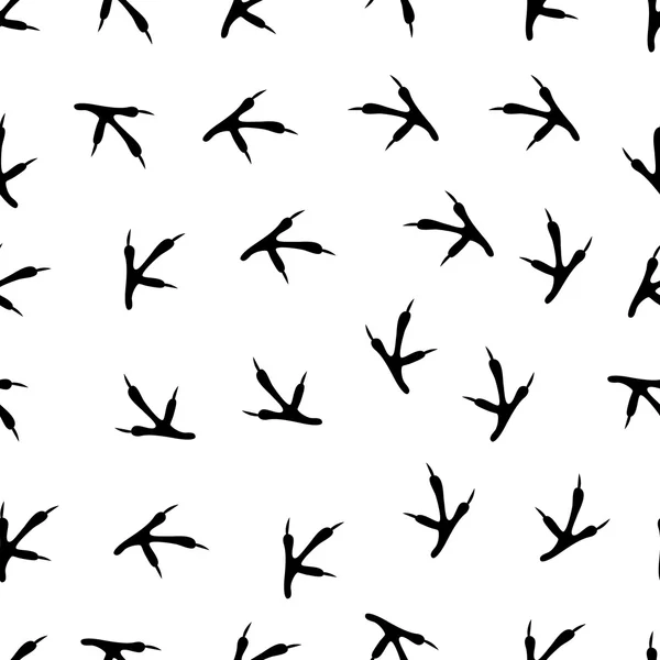 Rastros de aves, patrón de vectores sin costura . — Vector de stock