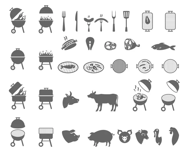 Das Grill-Symbol. Grillsymbol. — Stockvektor