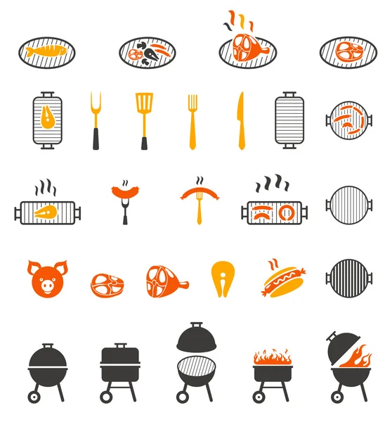 L'icône du gril. Symbole barbecue . — Image vectorielle