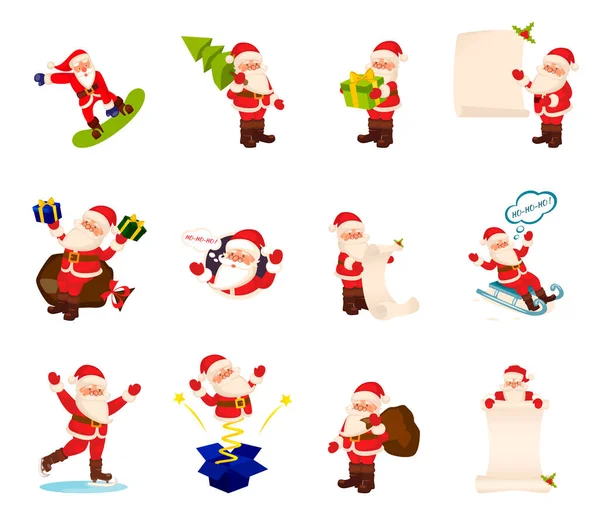 Collection du Père Noël Noël. — Image vectorielle