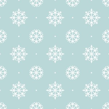 Mavi arka planda beyaz kar taneleri. Ambalaj kağıdı için Noel dokusu. Kış dönemi. Yeni yıl tasarım elementleri.