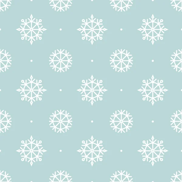 Fiocchi di neve bianchi su sfondo blu. Texture natalizia per carta da regalo. Sfondo invernale. Elementi di design di Capodanno. — Vettoriale Stock