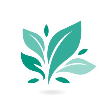 Ağaç yaprağı ekolojisi doğa vektör ikonu. Çevre simgesi yeşil yaprak vektör çizimi izole edildi. Bitki, ağaç yaprakları çizimler. Organik gıda, doğal malzeme, biyolojik malzeme, ekolojik amblem belirtileri..