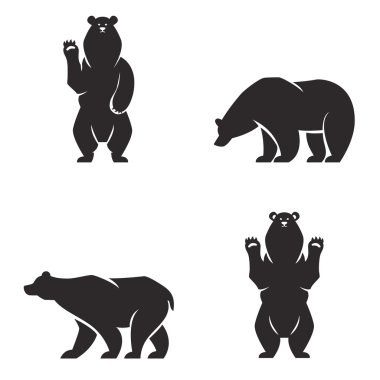 ayılar vector Silhouettes ayarla