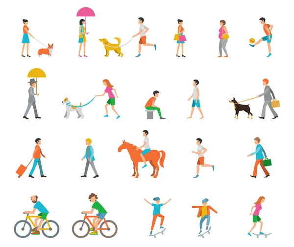 People on the street. — Stock Vector