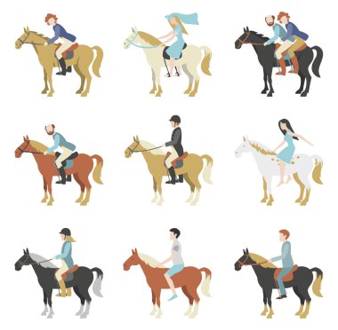 Horse riding lessons. clipart