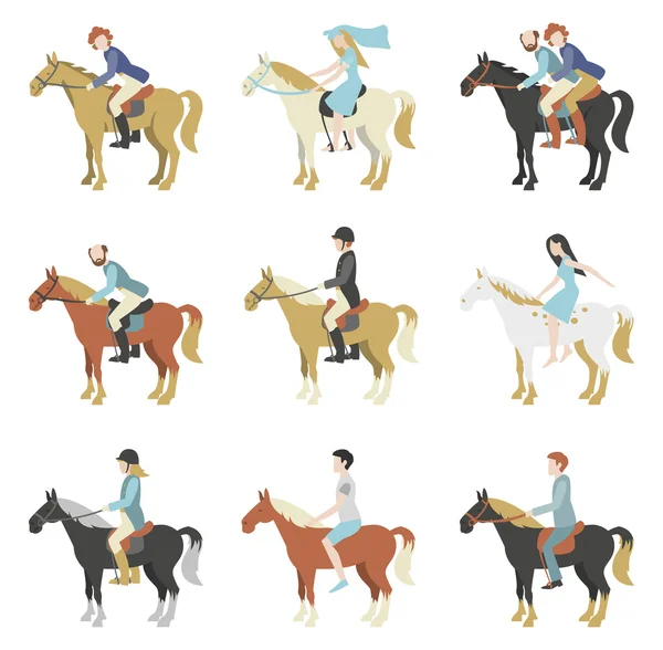 Cours d'équitation . — Image vectorielle