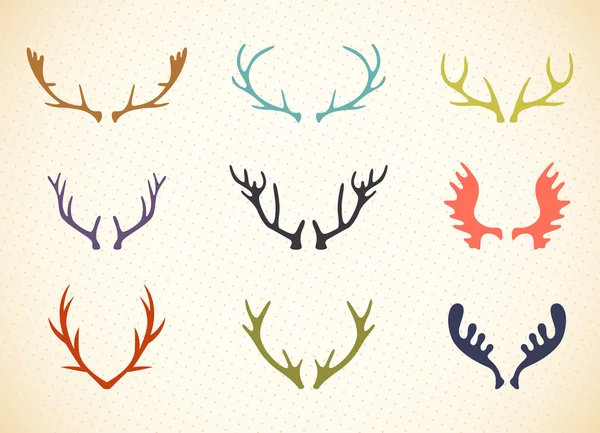 Reindeer Antlers Illustration in Vector. — Stock Vector