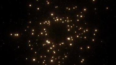 Soyut hareket arkaplanı parlayan parçacıklar. Işıldayan ışıldayan parçacıklar. Yeni Yıl ve Noel