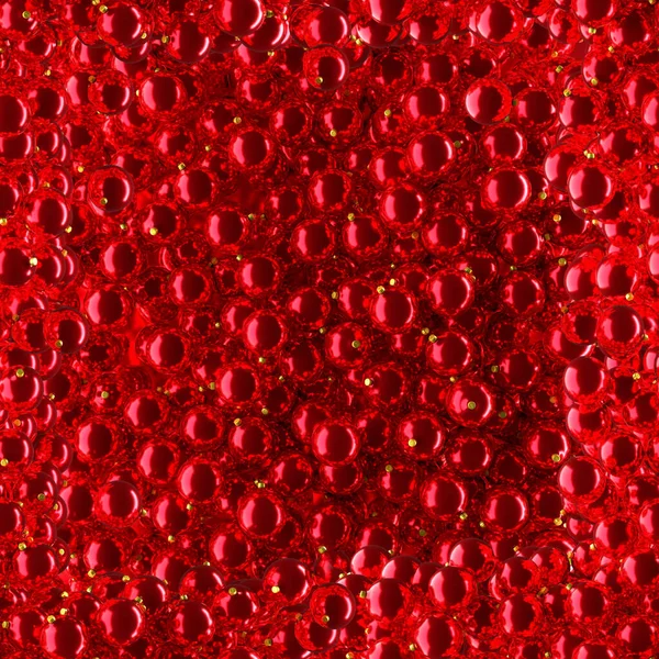 Seamless texture pile of red christmas balls — Stock Photo, Image