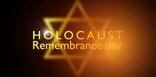 International holocaust remembrance day, star of david on dark background — Foto de Stock