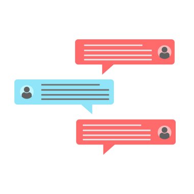 Konuşma balonu konuşma ikonu. Boş baloncuklar 