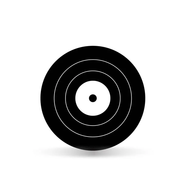 Vinyl Record Icon Illustration White Background — Stock Photo, Image