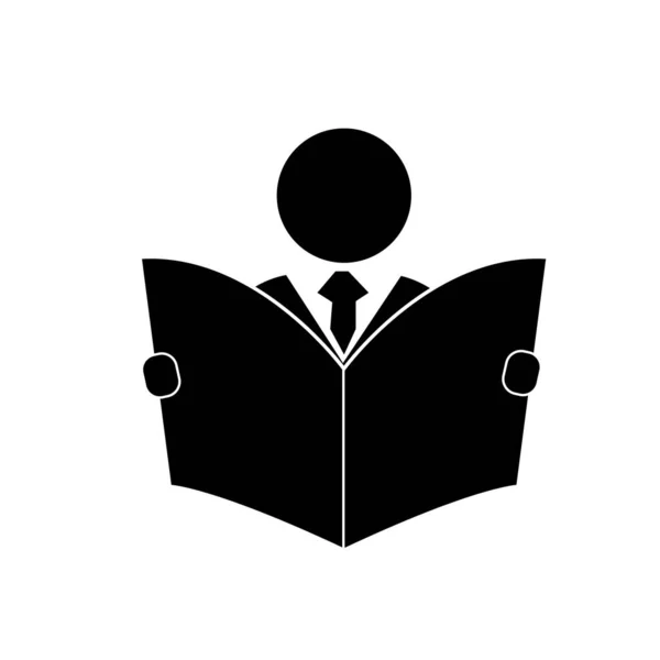 Reading Book Icon Illustration White Background — Stock Photo, Image