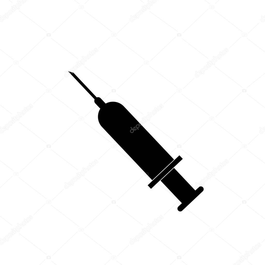 icon sryringe plastic medicine isolated