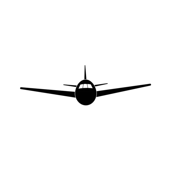 Ícone Avião Ilustração Sólida Pictograma Isolado Branco — Fotografia de Stock