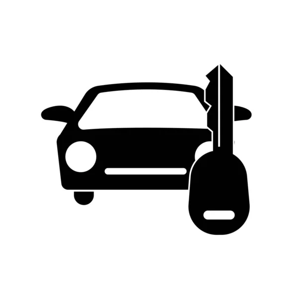 Car Icon Flat Style Car Symbol Isolated White Background — Stock Photo, Image