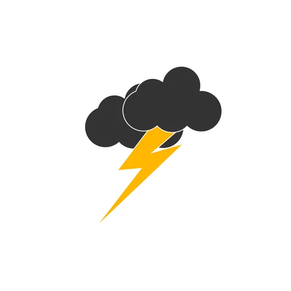 Cloud Lightning Bolt Cartoon White Background — Stock Photo, Image