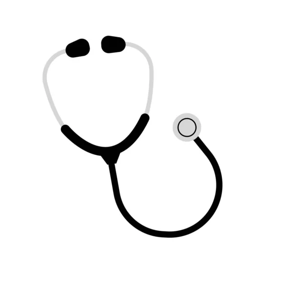 Ikona Stetoskopu Białym Tłem — Zdjęcie stockowe