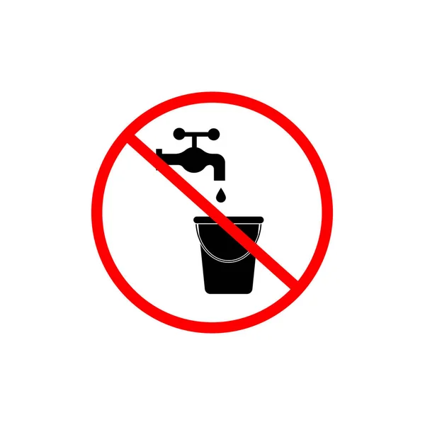 Don Drink Sign Prohibition Taking Water Faucet — Stock Photo, Image