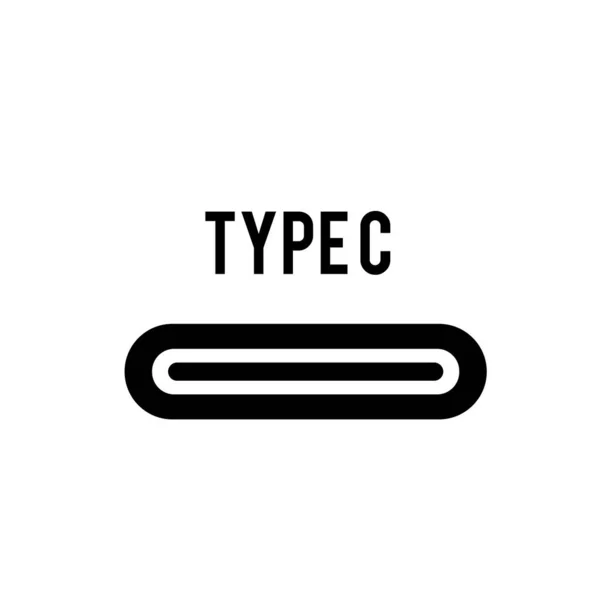 Beyaz arkaplanda USB Tipi C port grafikleri