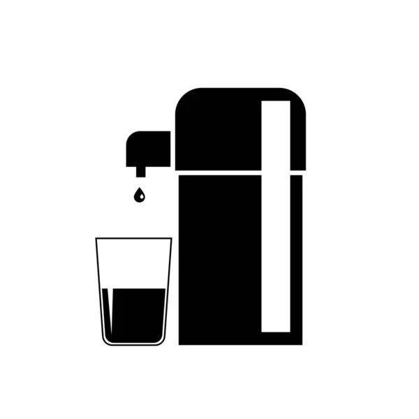 Coffee Maker Machine Icon Flat Simple — Stock Photo, Image