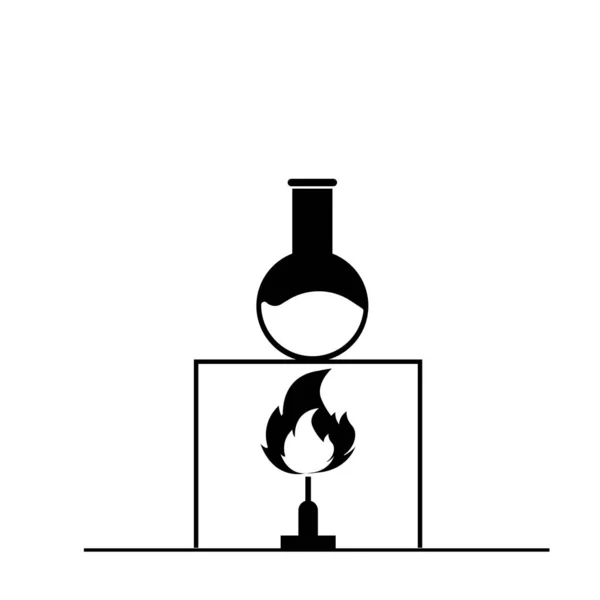 Lab Butelka Stałe Logo Jest Proste Logo Lub Ikona — Zdjęcie stockowe