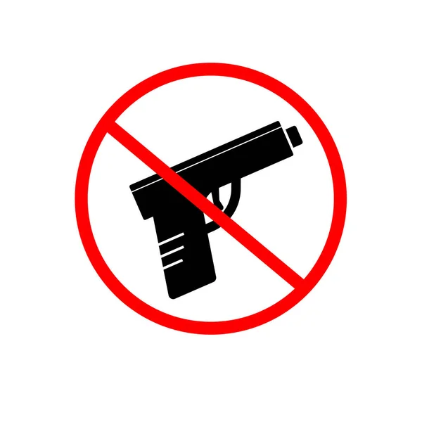 Nessun Segno Pistola Illustrazione Isolata — Foto Stock