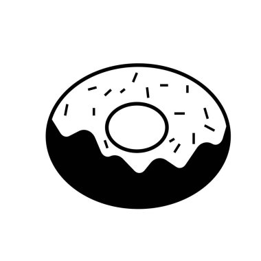 Çörek simgesi logo şablonu çizimi