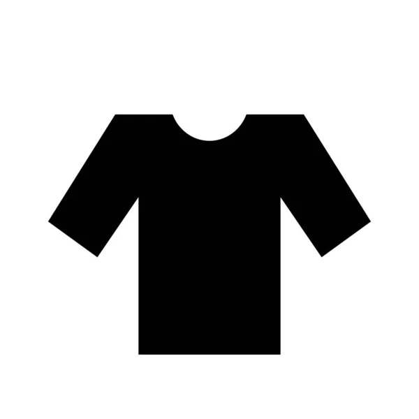 Shirt Symbol Schwarze Silhouette Zeichnung Isoliertes Objekt — Stockfoto