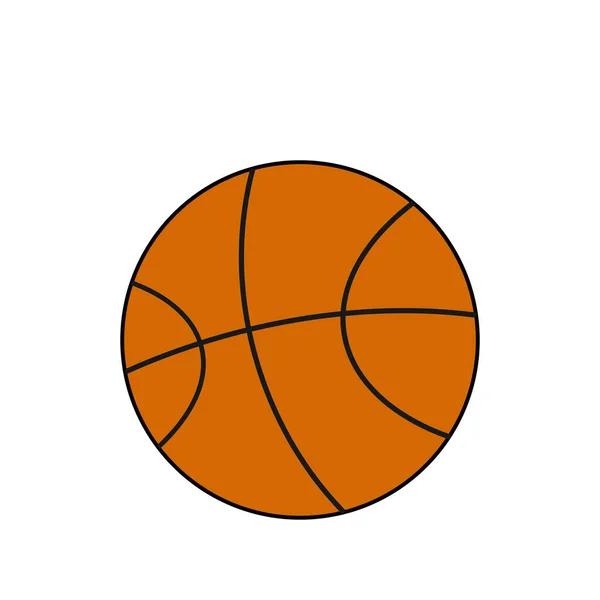 Bal Basketbal Pictogram Illustratie Witte Achtergrond — Stockfoto